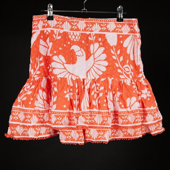 FARM Rio Orange Neon Jungle Mini Bohemian Skirt Women's Medium - Picture 2 of 7